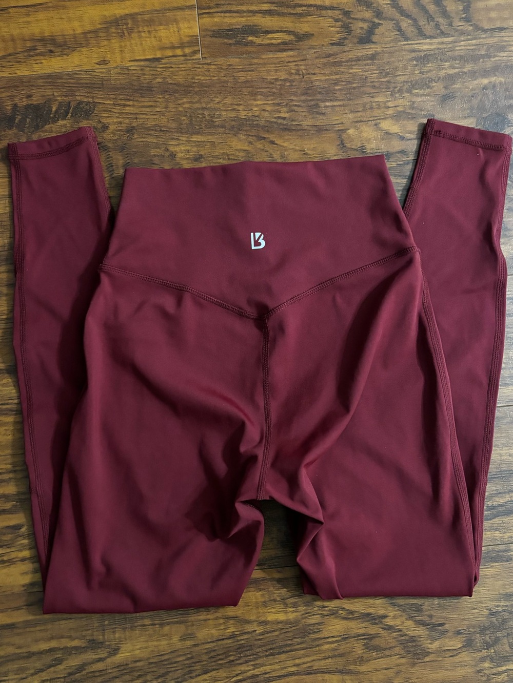 Buff Bunny Collection Leggings Burgundy Crimson Red Active Performance Tights